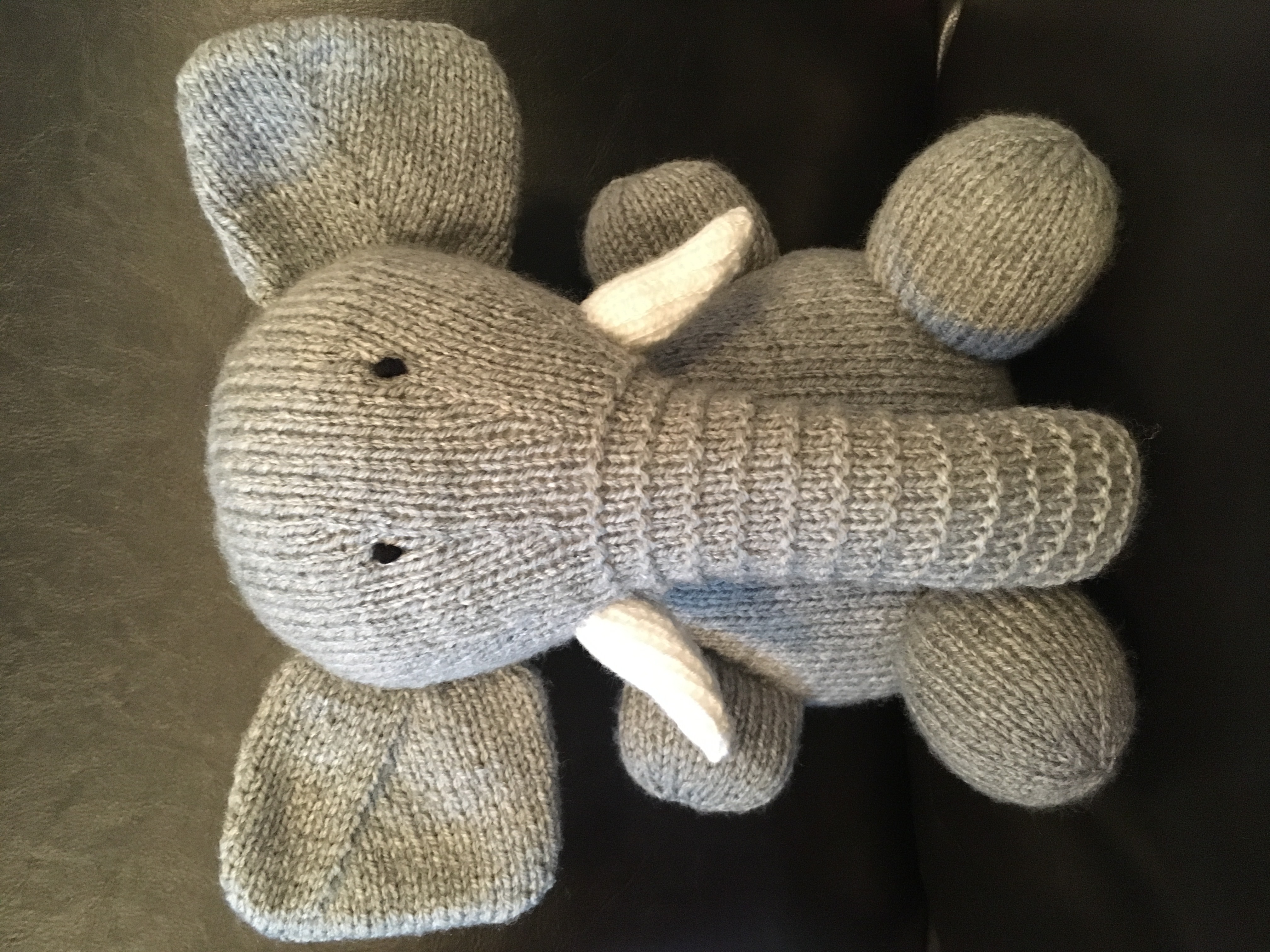 Elephant Toy knitting project by Lorna P LoveKnitting
