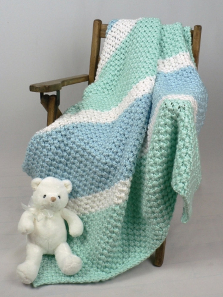 Soften His World Baby Blanket in Caron Simply Soft