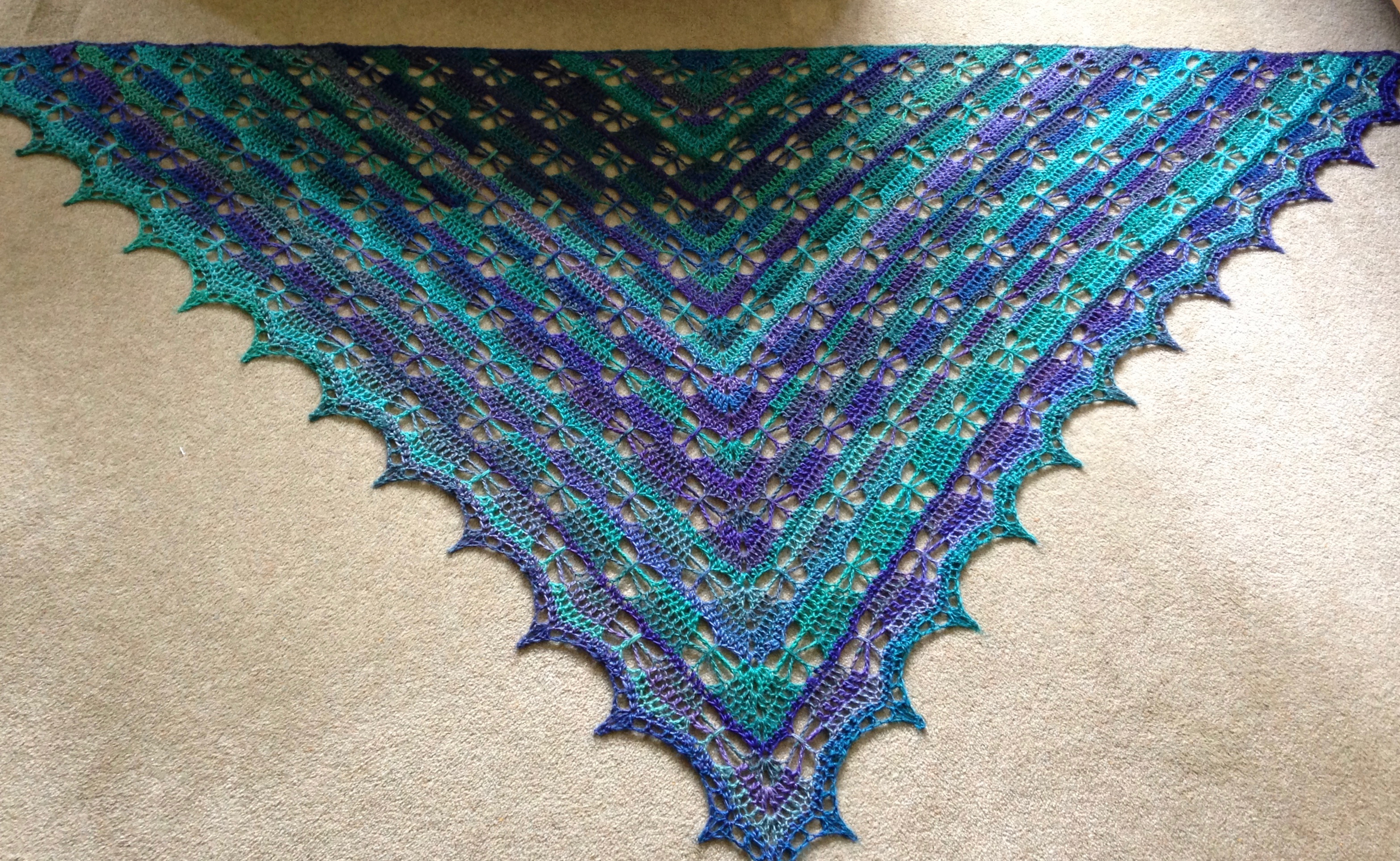 Butterfly Stitch Prayer Shawl crochet project by Kelly T