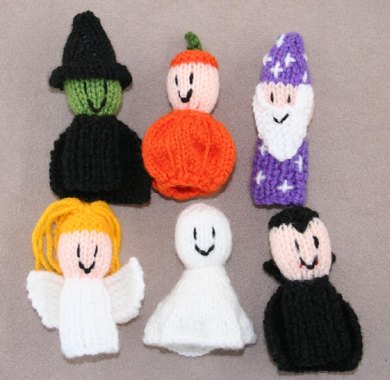 6 Finger Friends finger puppets - Halloween wizard witch ...