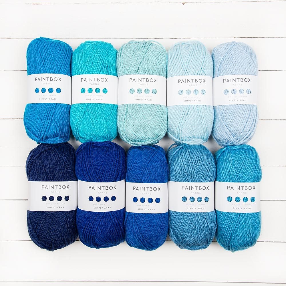 Paintbox Yarns Simply Aran 10 Colour Pack - Winter Blue