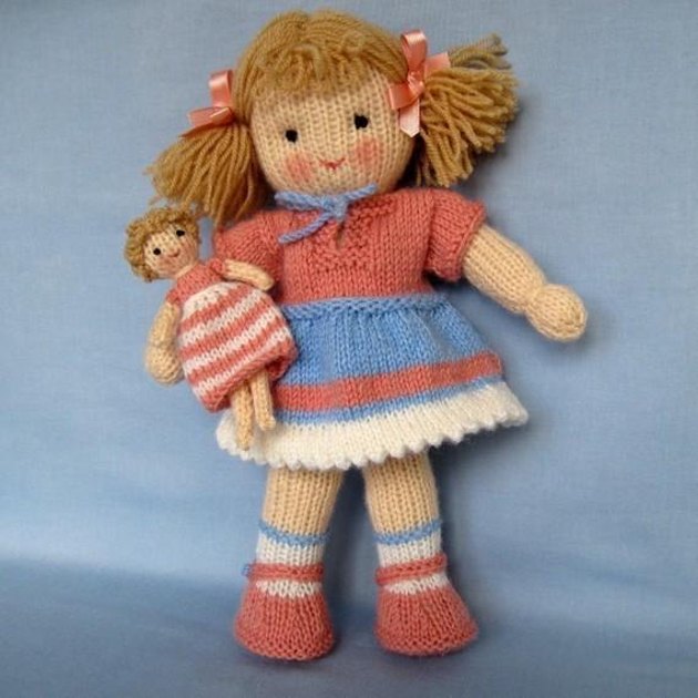 Lulu Knitted Doll Knitting pattern by Dollytime